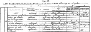Marriage of Thomas Roger Brown to Elizabeth Lumsden